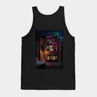 Book dioramas - reading in bed upstairs Tank Top